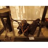 Pair of 7 x 50 marine Carl Wetzlar binoculars a vintage Wrayvu 9 x 40 pair and a further pair