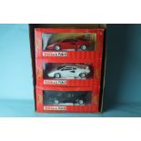 Tonka polistil 1:18 scale lot of 3 Lamborghini Contach models in red white and black all excellent