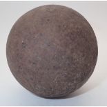 English Civil War cast iron cannonball found in a Northwich garden