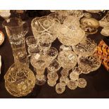 Quantity of crystal including bowls and vases