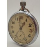 Jaeger le Coultre military pocket watch with crows foot to verso and GSTP262516XX