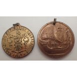 1937 Royal Coronation medal for the Warrington Celebrations and 1953 Royal Coronation medal