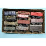 0 gauge wagons lot of 11 various assorted mix of kit built and Lima etc