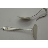 Hallmarked silver childs pusher and spoon