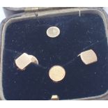 Boxed 9ct gold stud set 3.