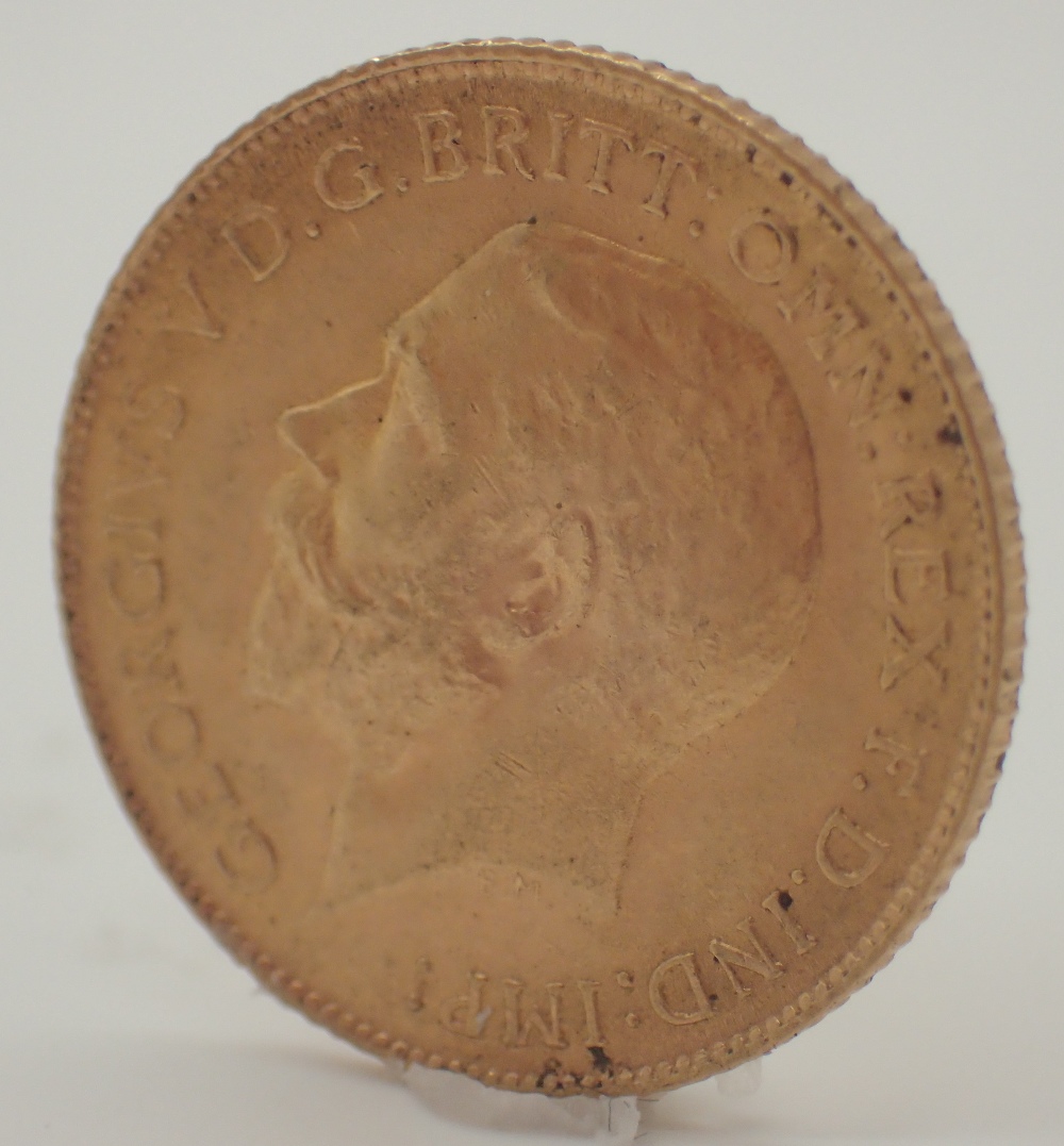 1915 George V half sovereign - Image 2 of 3