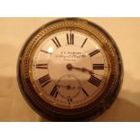 Small wall hanging clock J C Vickers 165 Regent Street on a bakelite frame