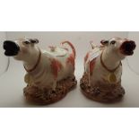 Two matching 19thC Royal Staffordshire cow creamers both in excellent condition with no cracks or