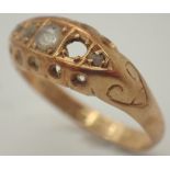 18ct gold diamond set ring missing one stone 2.