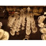 Large quantity of mixed crystal including chunky glasses vases etc CONDITION REPORT: