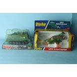 Dinky Toys 351 shado ufo interceptor and Dinky Toys 353 shado 2 mobile diecast models boxed (2)