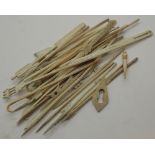 Carved antique Japanese ivory sticks