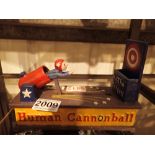 Cast iron human cannonball matchbox L: 22 cm