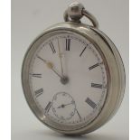 White metal pocket watch CONDITION REPORT: This item is working at lotting.