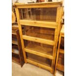 Oak Globe Wernicke bookcase made as a single piece H: 135 cm