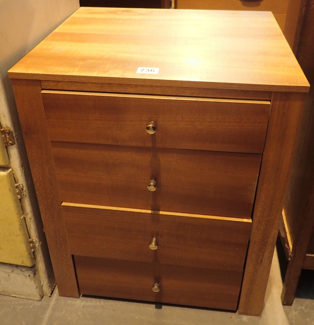 Chest of four drawers L: 52 cm