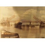 Two limited edition prints Lighterage and MSC tugs 148/300 D Kewley 88 Old Quay Lock 111/500 R