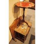 Antique Anglo Indian nest of three tables with inlaid elephant design A/F and a leather top wine