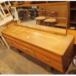 William Lawrence teak dressing table L: 156 cm