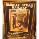 Embsay steam railway poster framed 45 x 65 cm