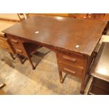 Vintage twin pedestal desk L: 137 cm