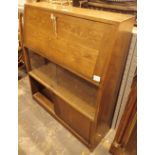 Oak bureau bookcase with shelves L: 83 cm