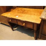 Victorian mahogany low table with two drawers 95 x 48 x 65