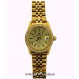 *Ladies' Empress Constance automatic wristwatch, EM1508, gold tone stainless steel, circular dial