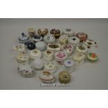 Collection of trinket boxes including Bernardaud Limoges, Herend, Noritake, Masons, Spode, Royal