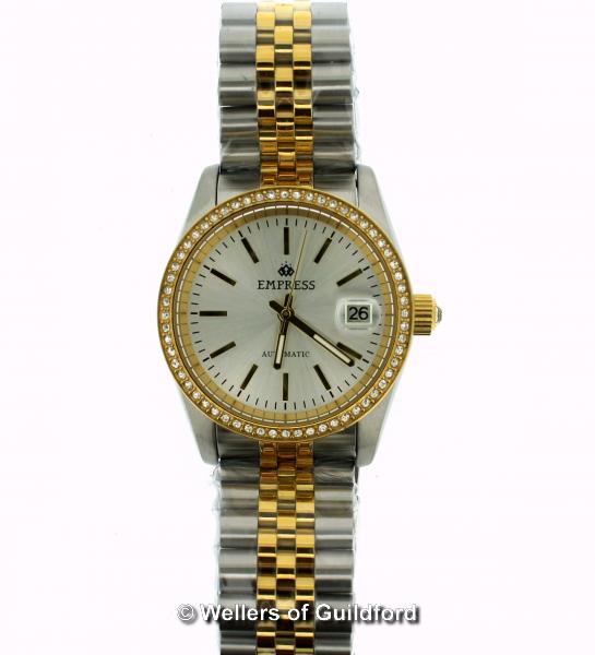 *Ladies' Empress Constance automatic wristwatch, EM1507, bi-colour stainless steel, circular dial