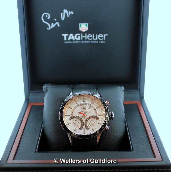 Tag Heuer Carrera Calibre S Laptimer Retrograde wristwatch, previously owned by Sir Stirling Moss, - Image 2 of 5