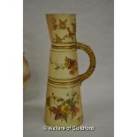 Royal Worcester blushware claret jug 25cm high, shape 1047, date code 1902