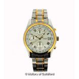 *Gentlemen's Sekonda bi-colour stainless steel wristwatch, circular cream dial with Roman