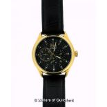 *Gentlemen's Reign Gustaf automatic wristwatch, RN1503, circular black dial with baton hour