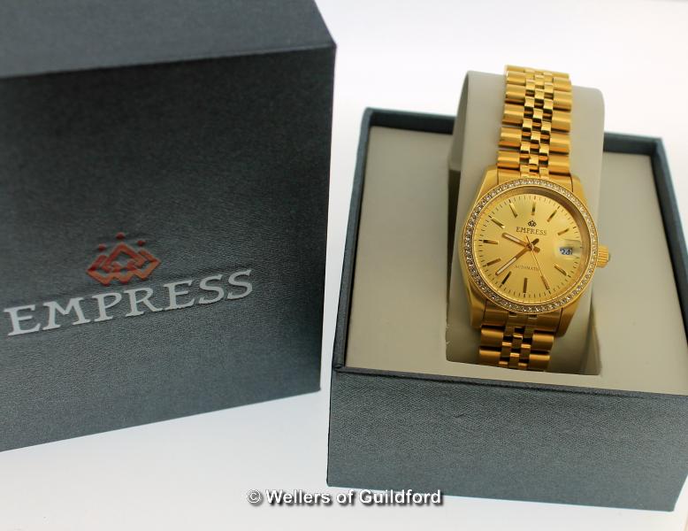 *Ladies' Empress Constance automatic wristwatch, EM1508, gold tone stainless steel, circular dial - Image 2 of 2