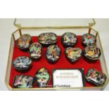 Cased porcelain music box collection 'Masterpieces of the Russian ballet', by Natasha