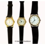 Three wristwatches, a/f, including ladies' Sekonda