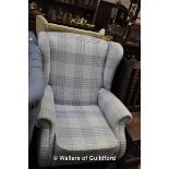 Park and Knoll blue upholstered bedroom chair