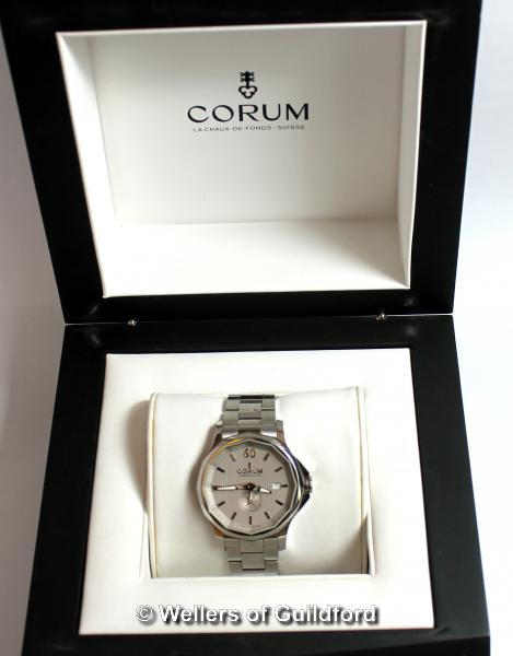 *Gentlemen's Corum Admiral's Cup automatic wristwatch, in stainless steel with silver coloured dial, - Image 2 of 2