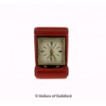 Pontifa small travel alarm clock in red pouch
