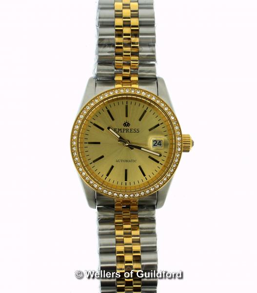 *Ladies' Empress Constance automatic wristwatch, EM1506, bi-colour stainless steel, circular dial