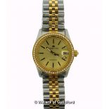 *Ladies' Empress Constance automatic wristwatch, EM1506, bi-colour stainless steel, circular dial
