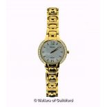 *Ladies' Seiko wristwatch, circular mother of pearl dial, with Arabic numerals and baton hour