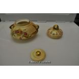 Royal Worcester blush pot pourri shape 1326, date code 1902