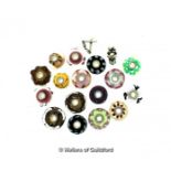 Selection of eighteen Trollbeads, mostly glass beads