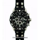 *Gentlemen's Invicta Pro Diver wristwatch, black dial with rotating bezel, Arabic numerals and baton