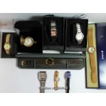 Selection of nine mixed wristwatches, including Casio, Sekonda, together with a Sekonda pocket