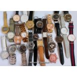 *Selection of twenty-two mixed wristwatches, including Marc Jacobs, Fossil, Rotary (Lot subject to