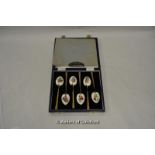 Mappin and Webb silver enamelled spoons