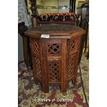 Indian carved hardwood folding table